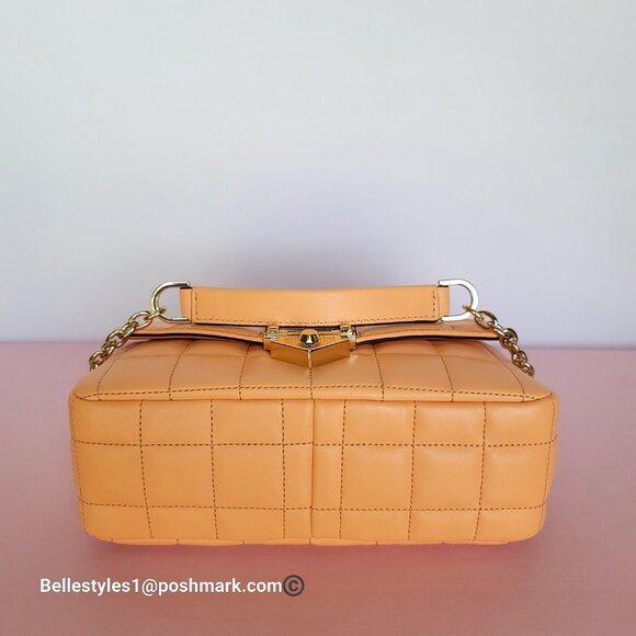 MICHAEL KORS Soho Quilted Smooth Leather Shoulder Bag- Cantaloupe color ⭐ - Picture 9 of 16